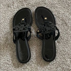 Tory Burch Miller Patent Leather Thong Sandals